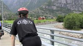 Entering Upper Eidfjord, 28.5 miles into the ride